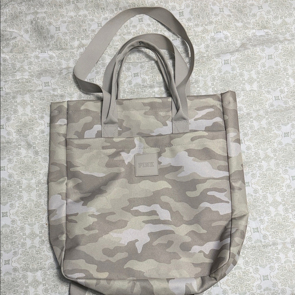 Victoria's Secret Camouflage Tote Bag - Beige and Cream